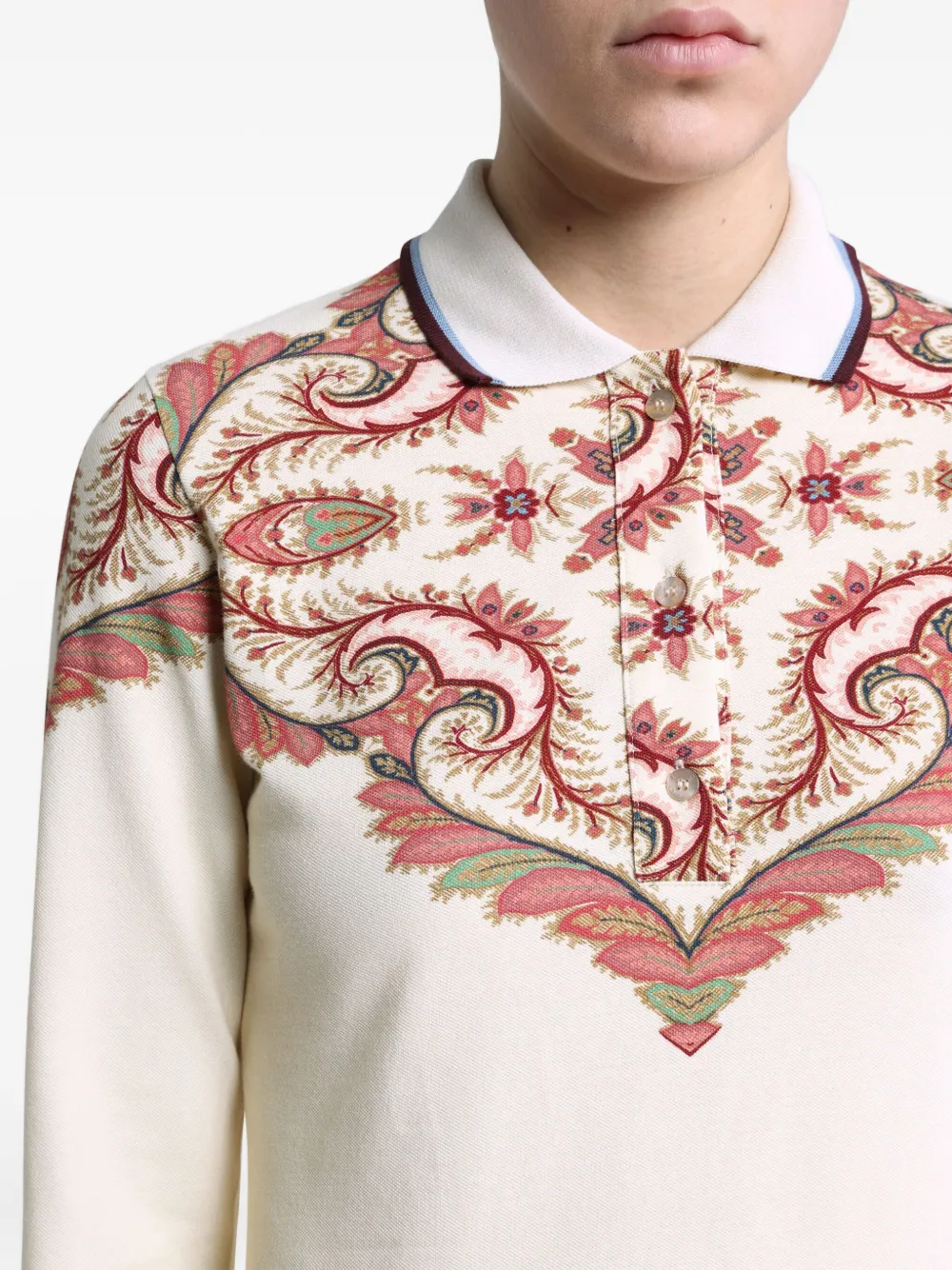 ETRO Poloshirt met paisley-print Wit