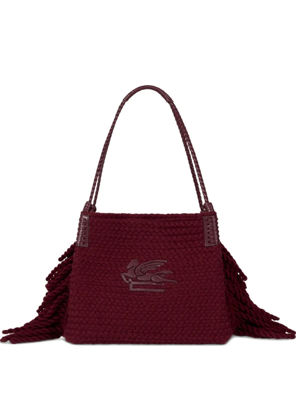 ETRO Kleine Libra shopper met franje Rood