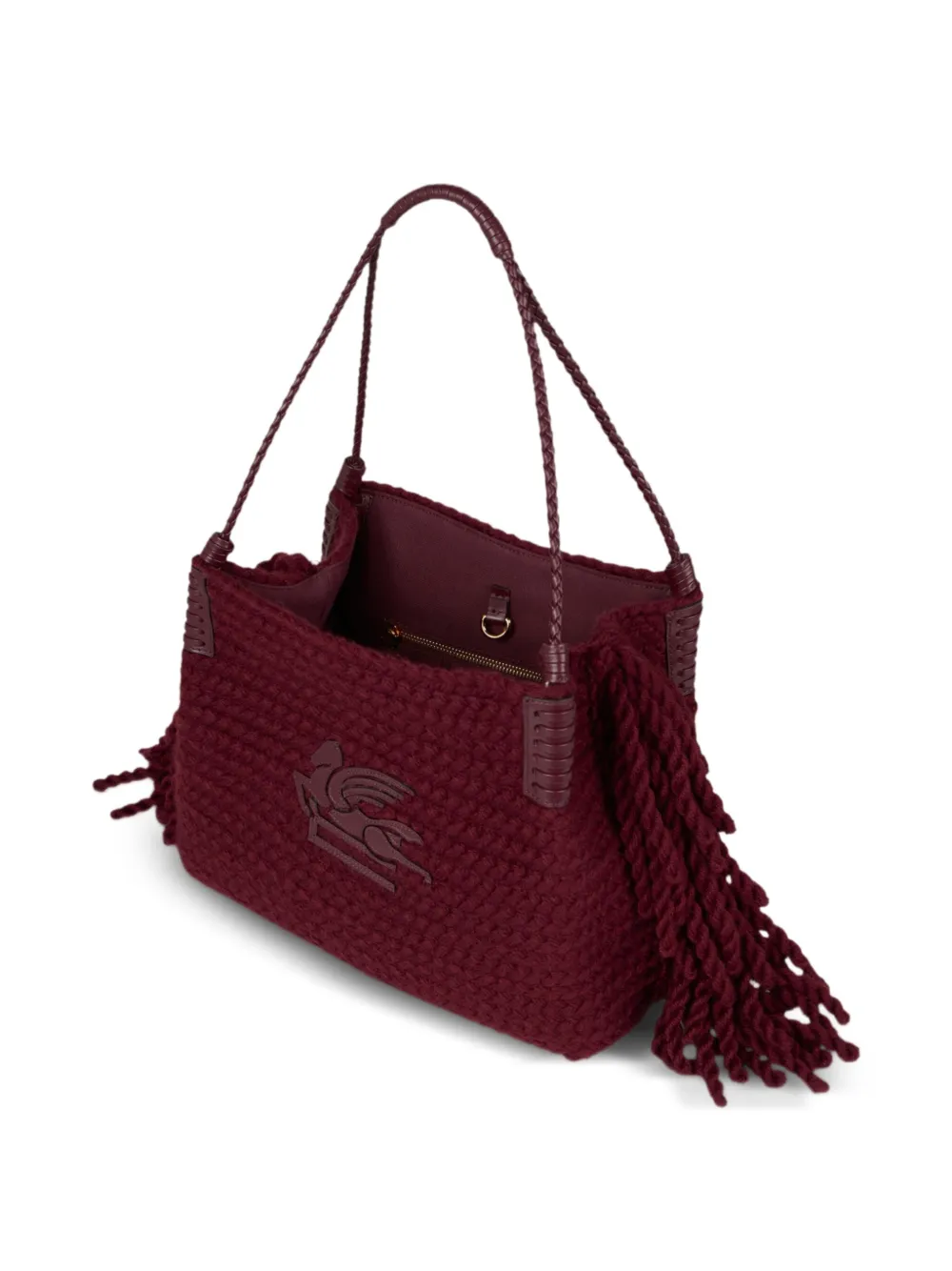 ETRO Kleine Libra shopper met franje Rood