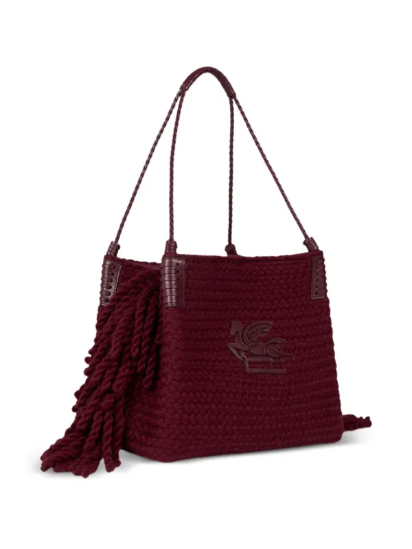 エトロ　レッド 馬毛ハンドバッグ エトロ レッド 馬毛ハンドバッグ エトロ レッド 馬毛ハンドバッグ