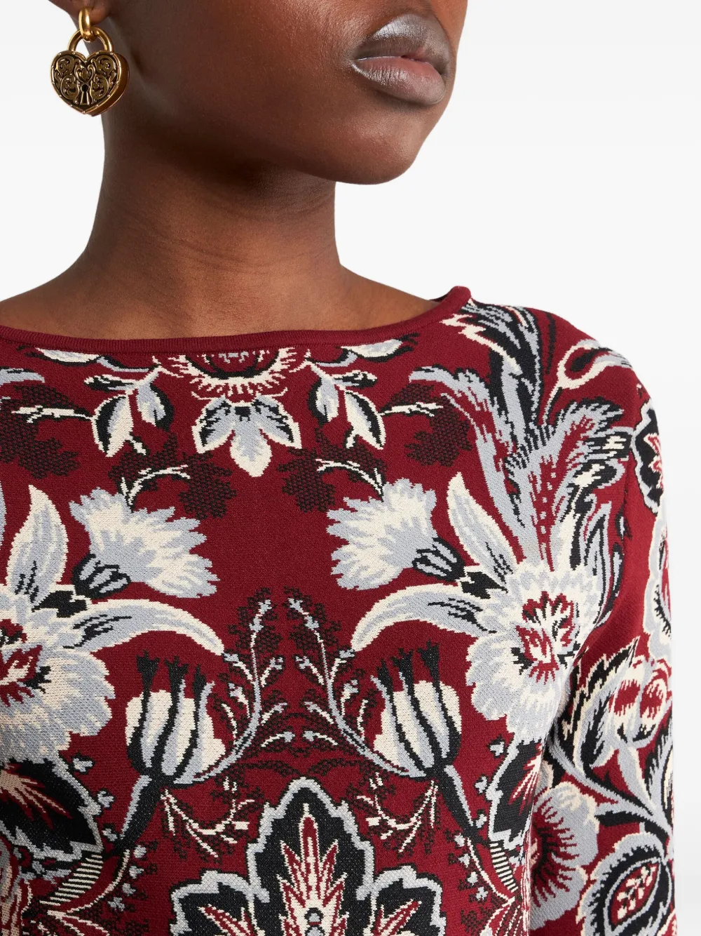 ETRO Jurk met bloemenprint Rood