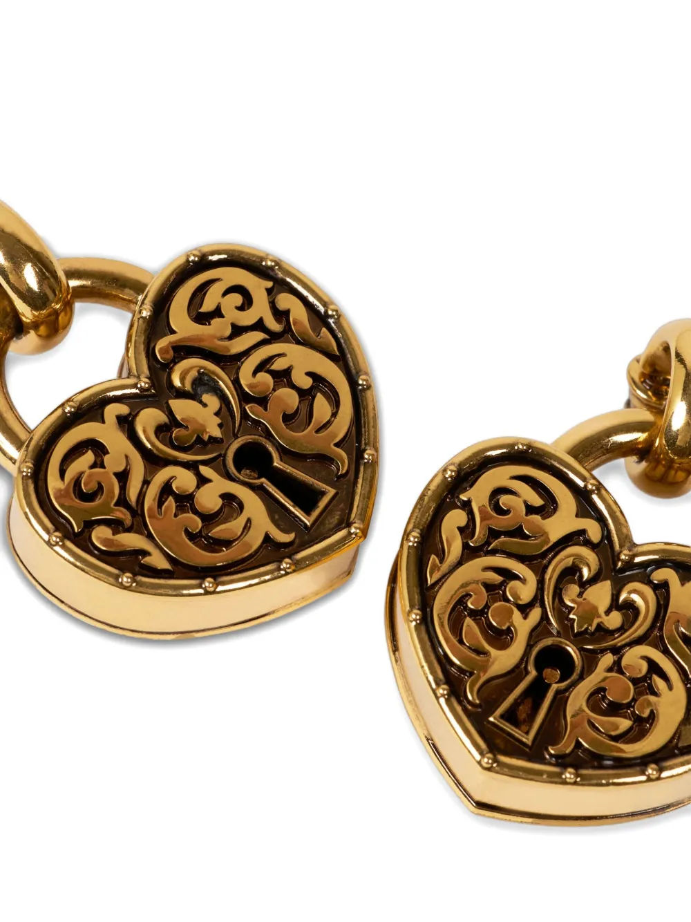  Etro Heart Padlock Earrings - Gold 