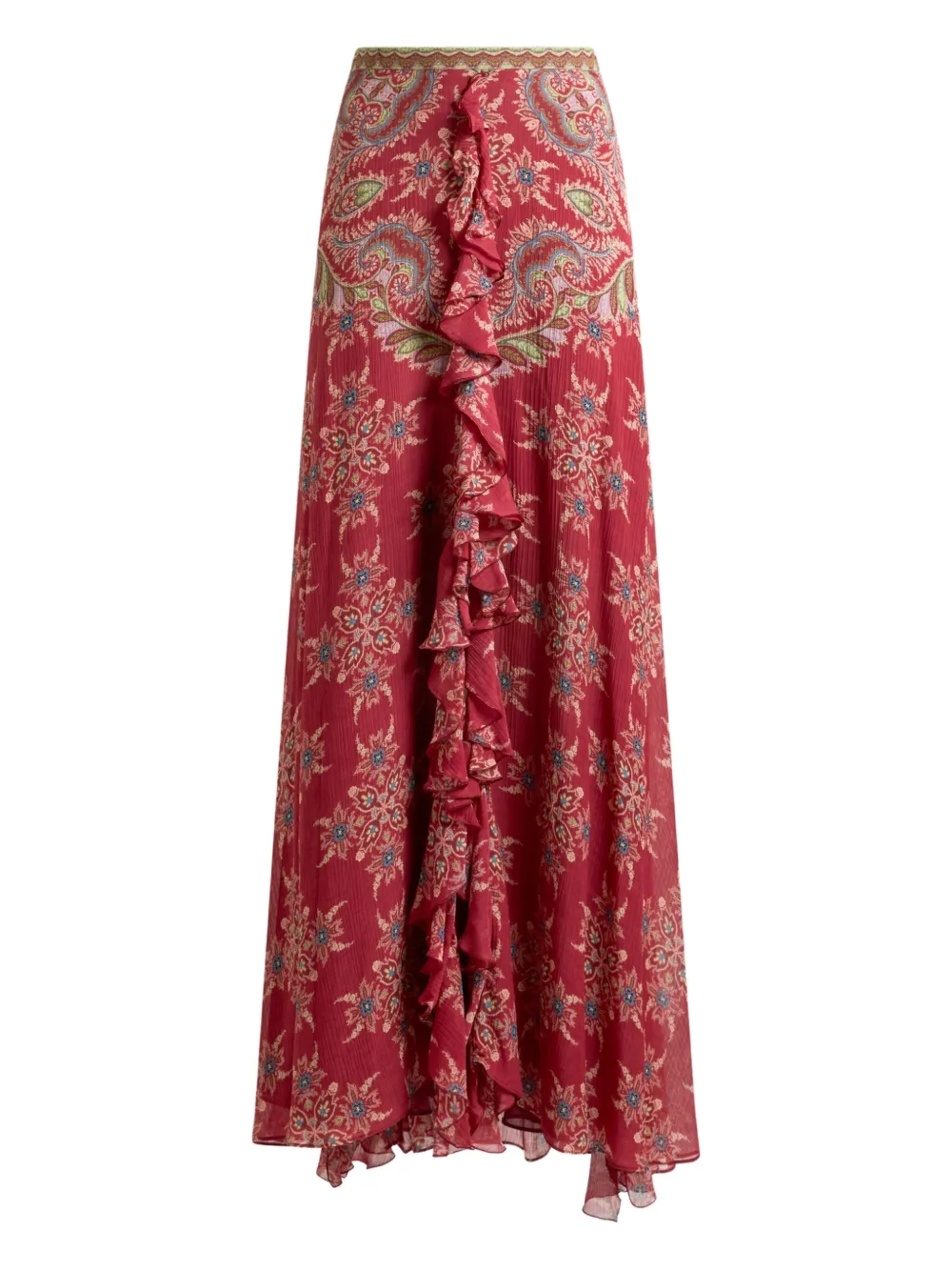 ETRO High waist rok met paisley-print Rood