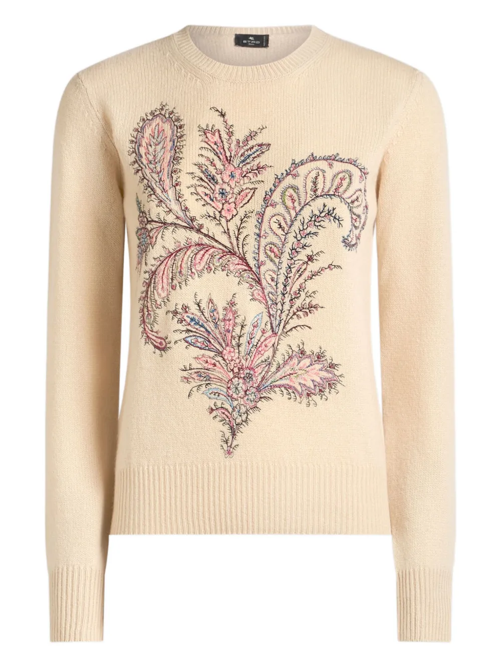 Etro Wool And Cashmere Sweater With Embroidery