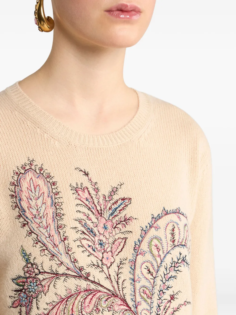ETRO Trui met paisley-jacquard Beige