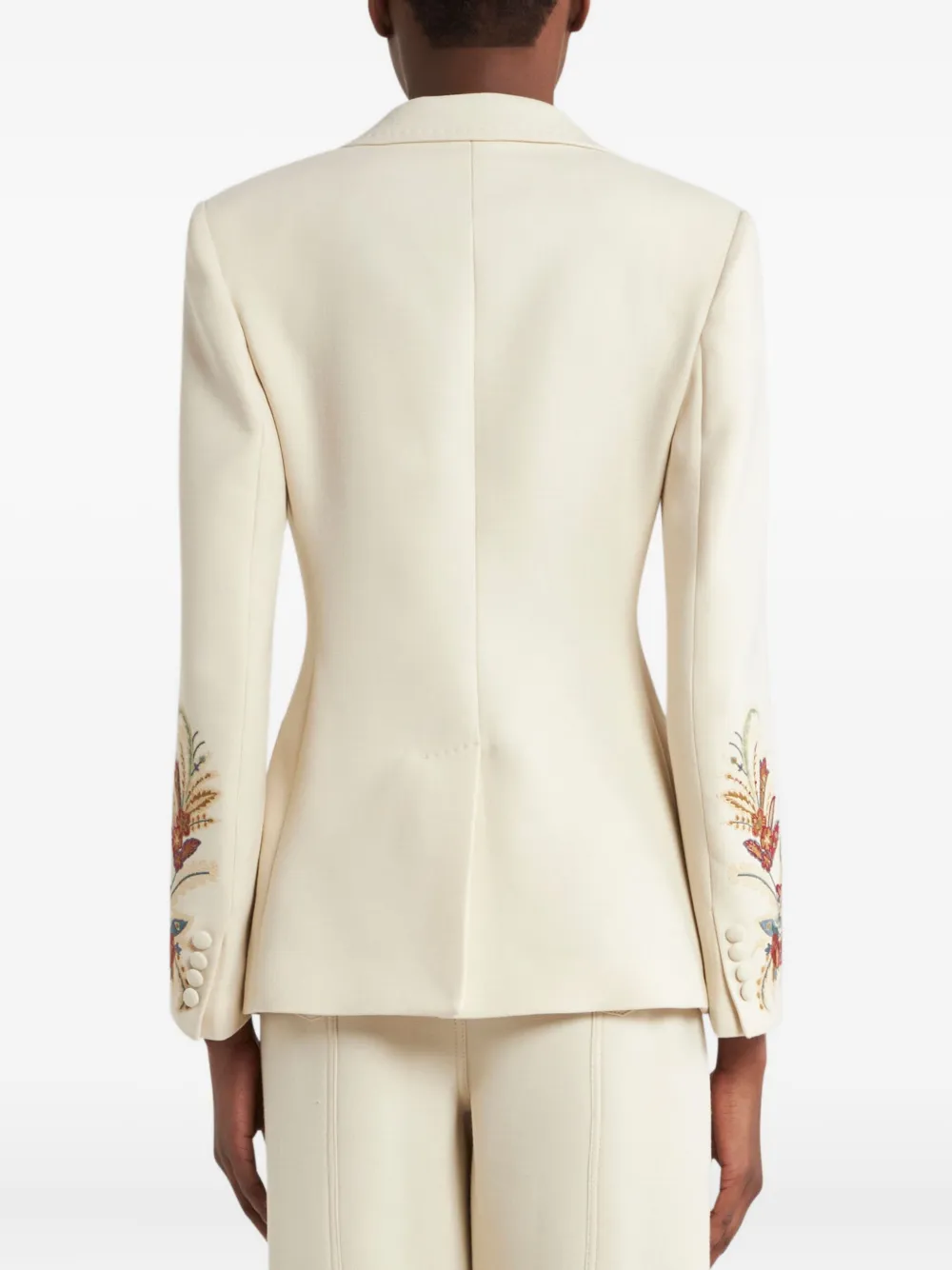 ETRO floral-embroidered blazer Beige