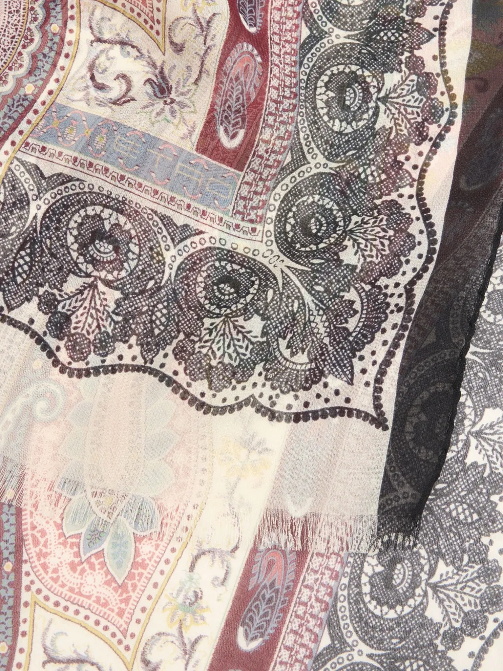 ETRO Sjaal met print Grijs