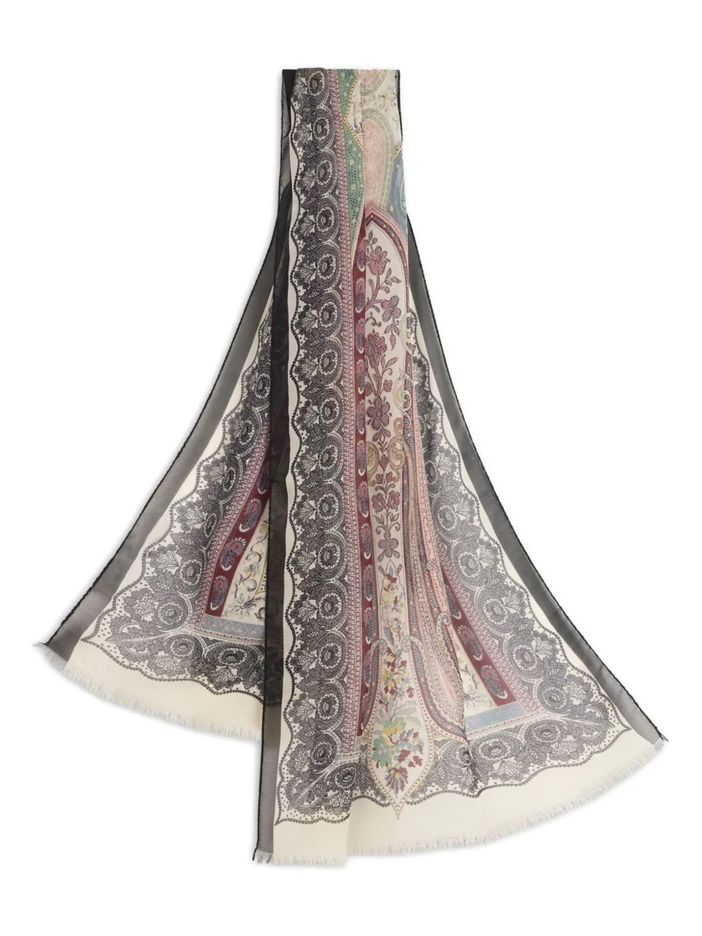 ETRO Sjaal met print Grijs