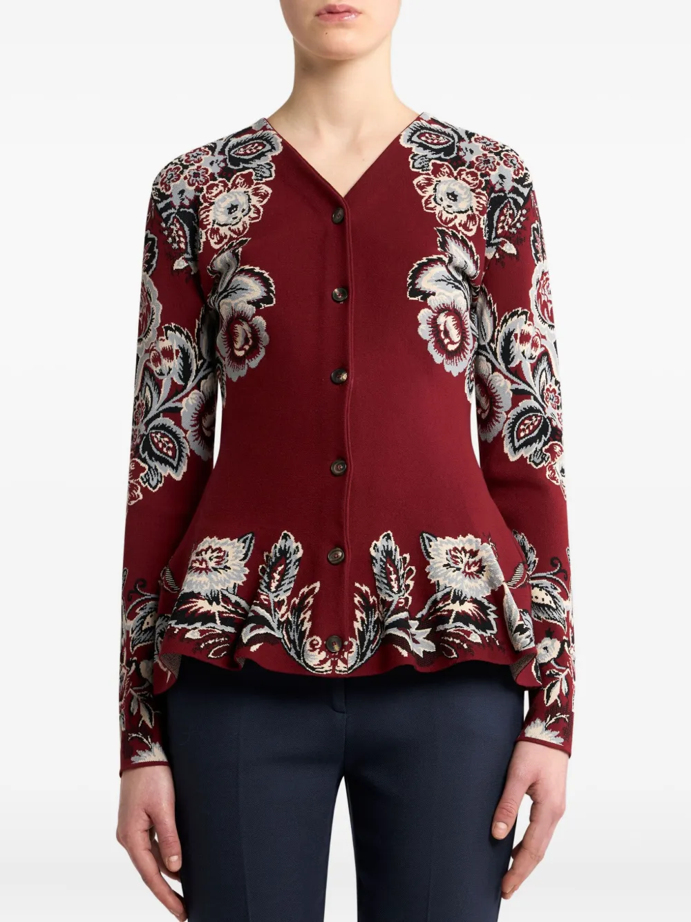 ETRO floral-pattern flared cardigan | Cardigans | Image 2