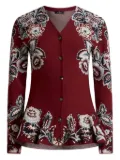 ETRO floral-pattern flared cardigan
