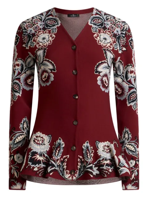 ETRO floral-pattern flared cardigan