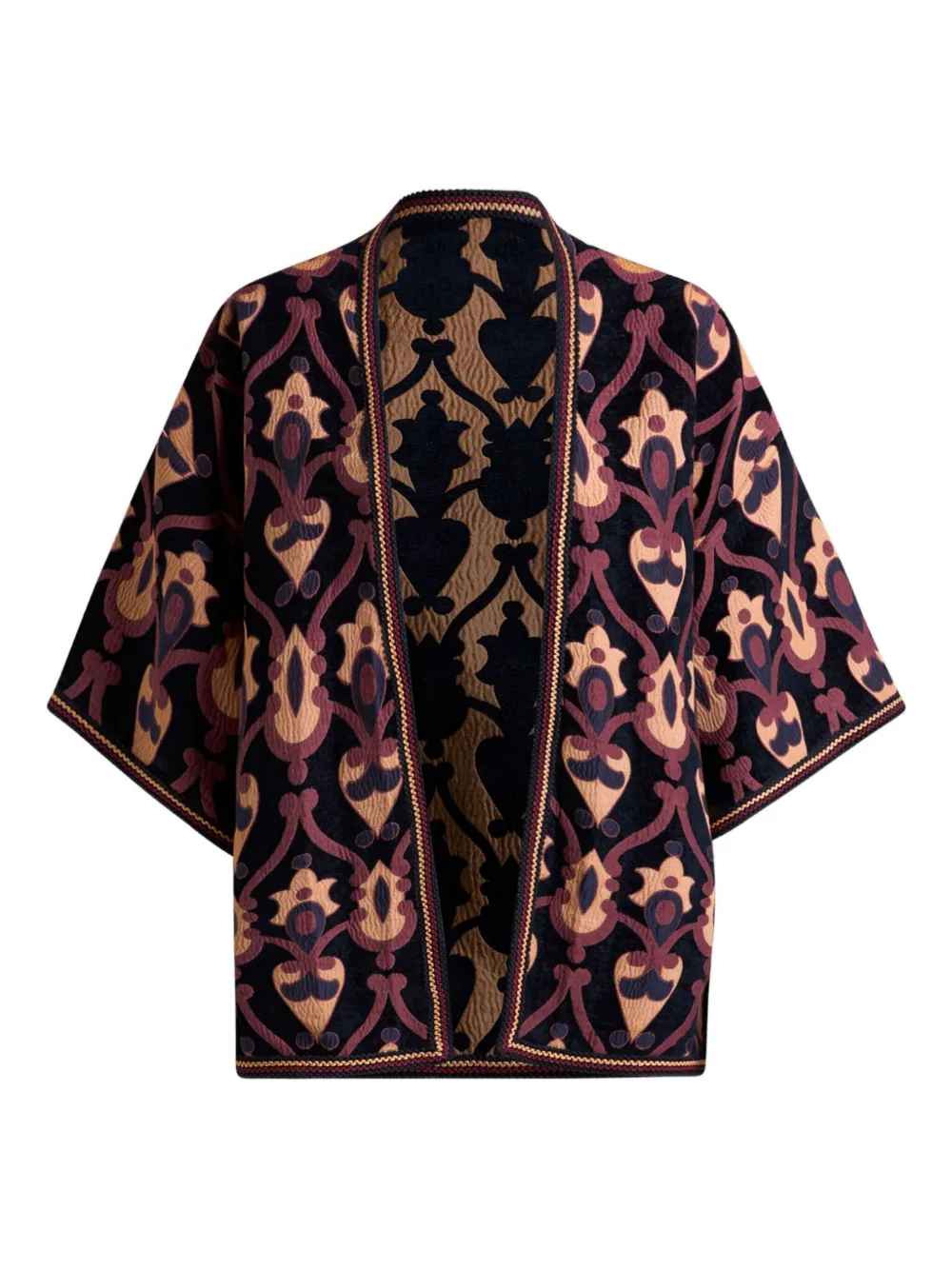 ETRO Kesa chenille jack met jacquard Zwart