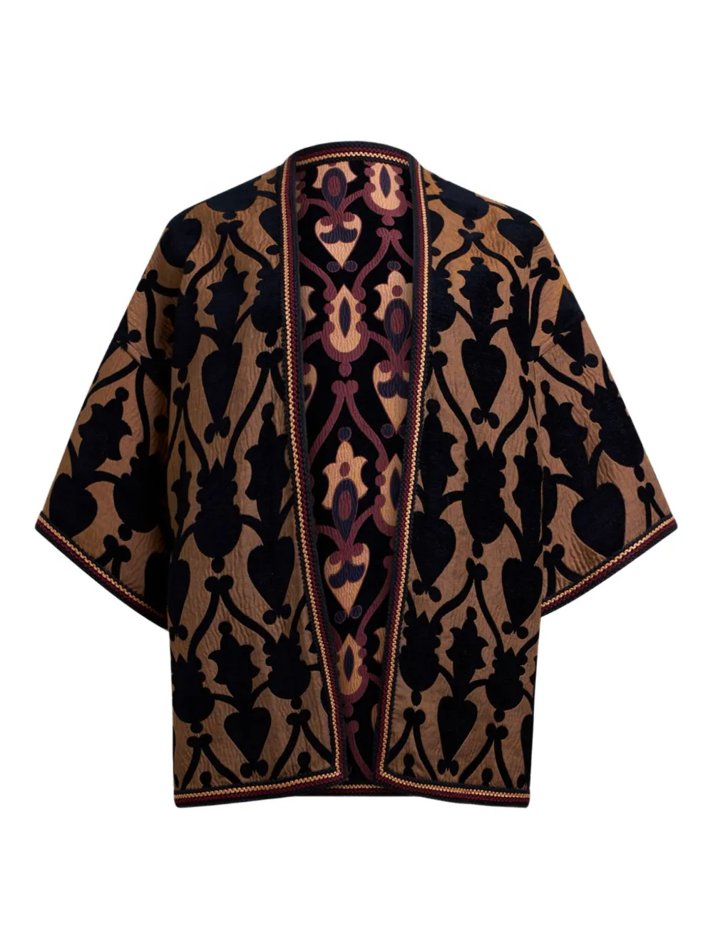 ETRO Kesa chenille jack met jacquard Zwart