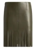 ETRO leather fringed mini skirt - Green