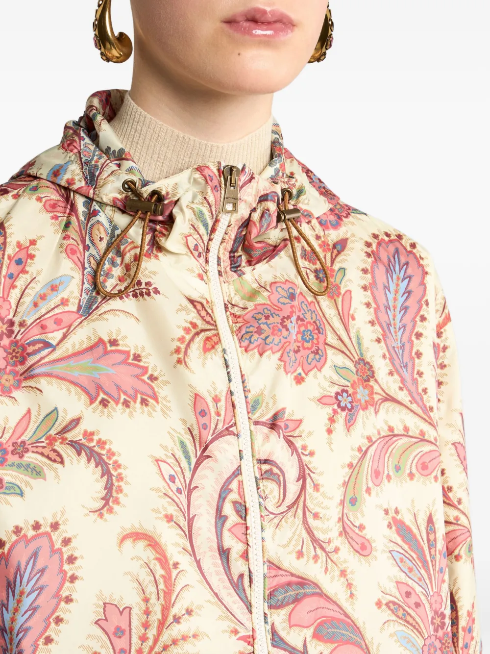 ETRO Regenjas met paisley-print en capuchon Roze