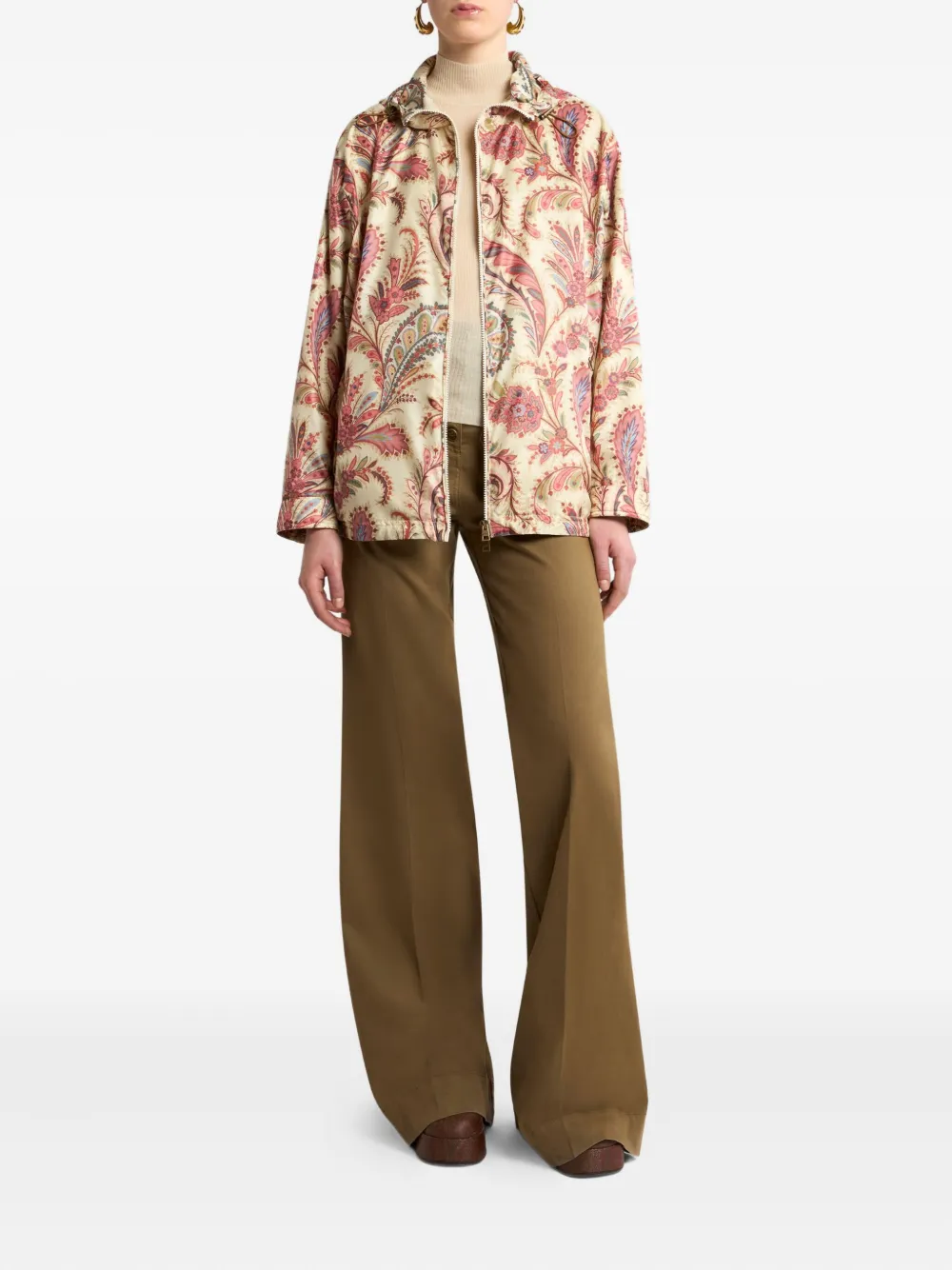 ETRO Regenjas met paisley-print en capuchon Roze