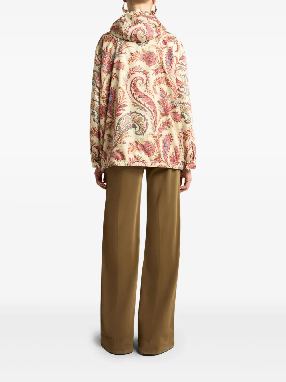 ETRO Regenjas met paisley-print en capuchon Roze