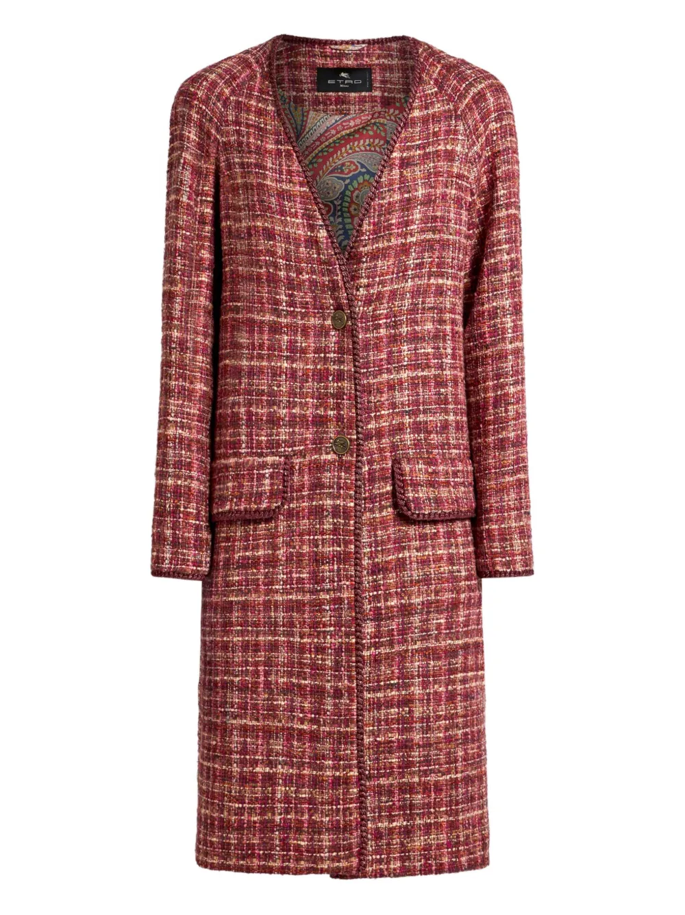ETRO Tweed jas Rood