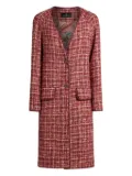 ETRO tweed single-breasted coat - Red