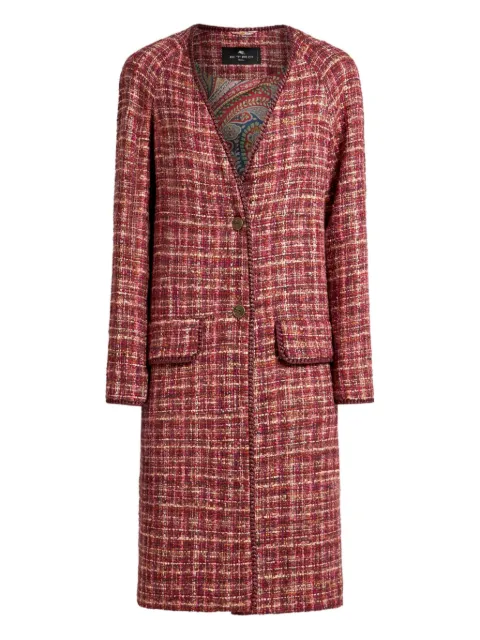 ETRO Einreihiger Tweed-Mantel