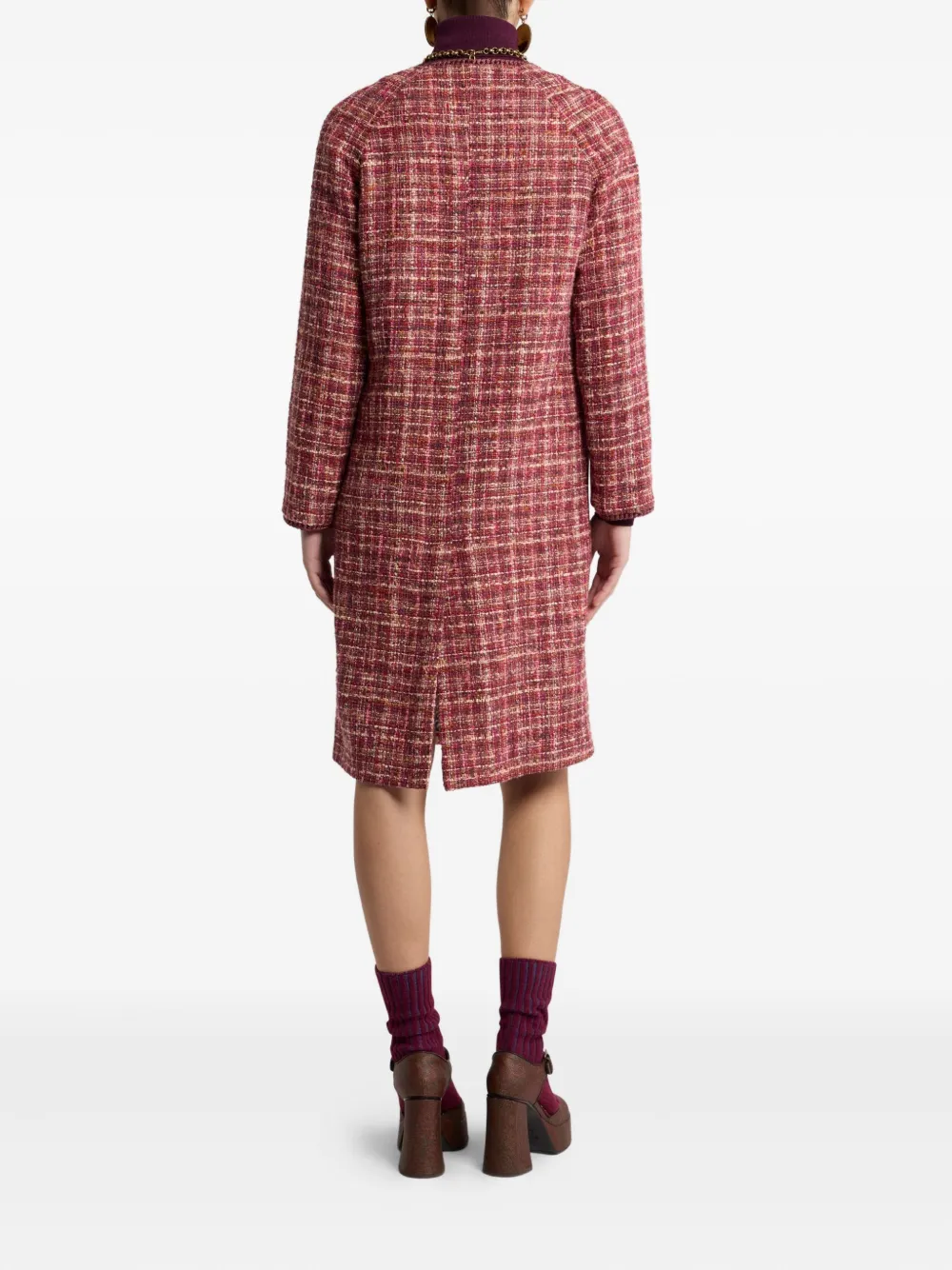 ETRO Tweed jas Rood