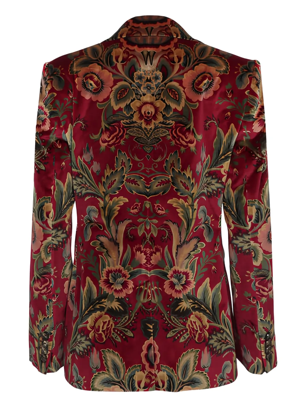  Etro Floral Velvet Blazer - Red 