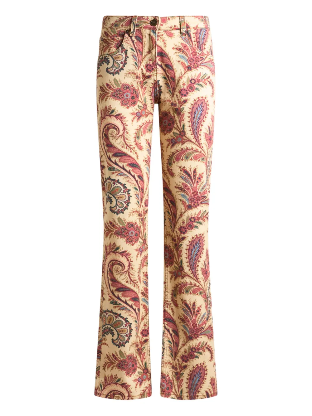 ETRO Jeans met paisley-print Beige