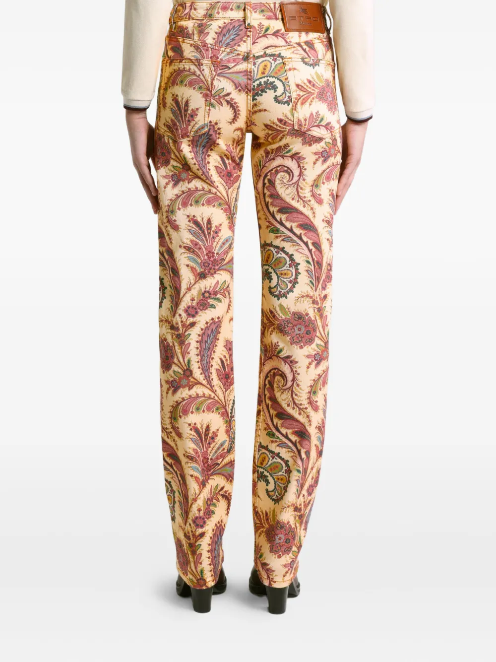 ETRO Jeans met paisley-print Beige