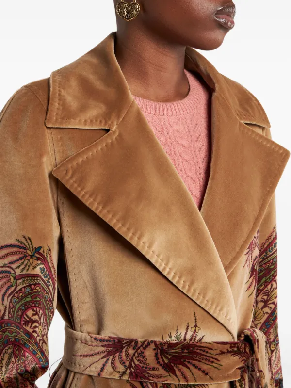 ETRO ペイズリー ベルベットコート | ブラウン | FARFETCH JP ETRO ペイズリー ベルベットコート | ブラウン | FARFETCH JP