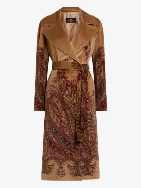 ETRO abrigo con estampado de cachemira