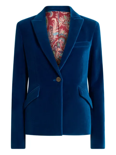 ETRO single-breasted velvet blazer