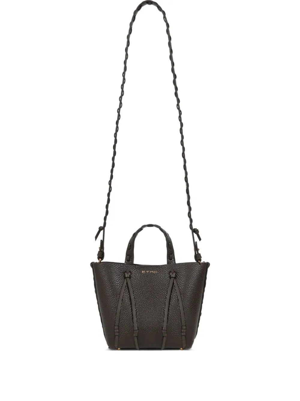 ETRO Kleine leren shopper Zwart