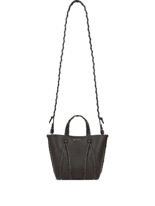 ETRO Mini Leather Tote Bag | Black | FARFETCH