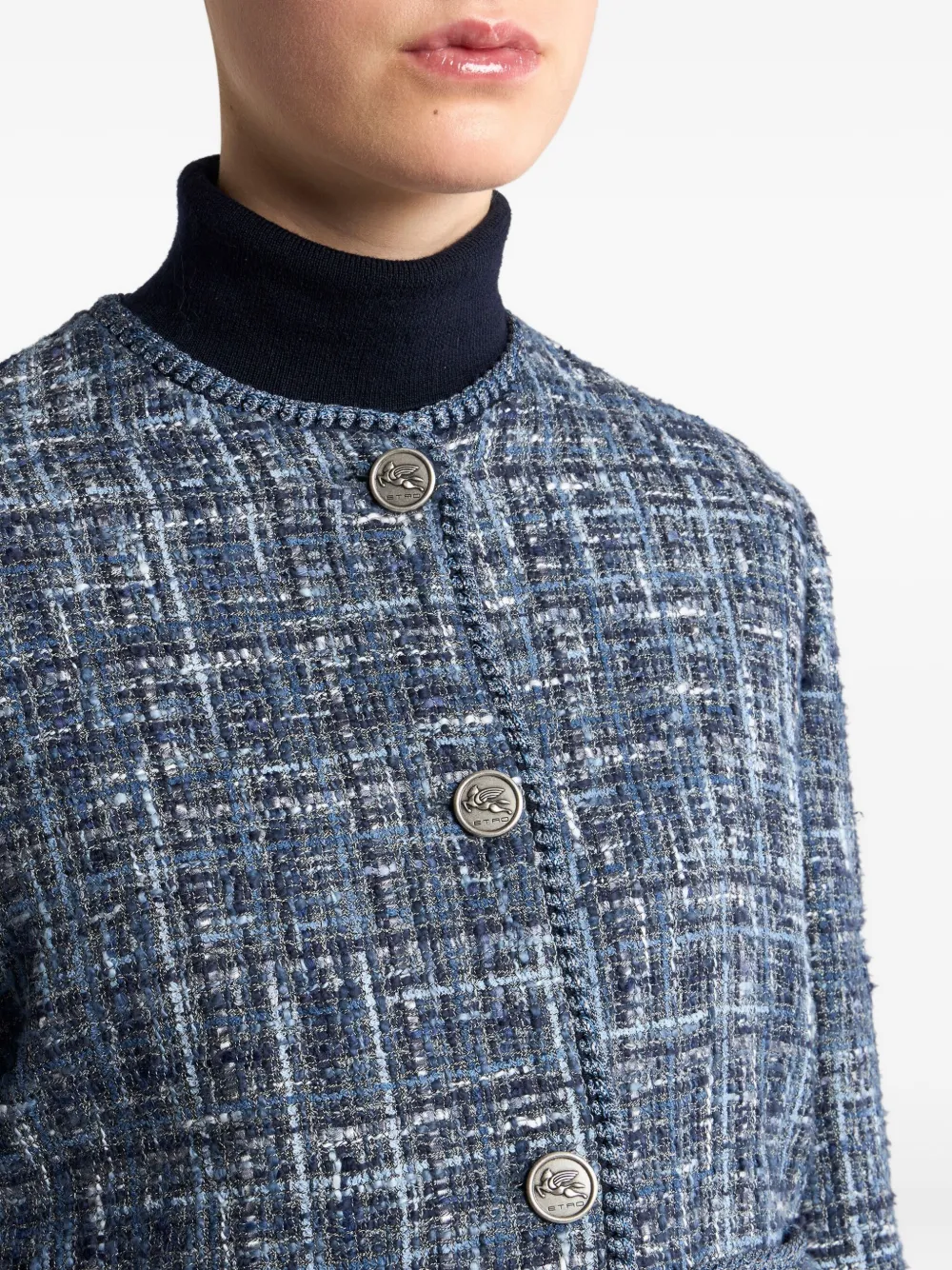 ETRO Jack met logo-knoop Blauw
