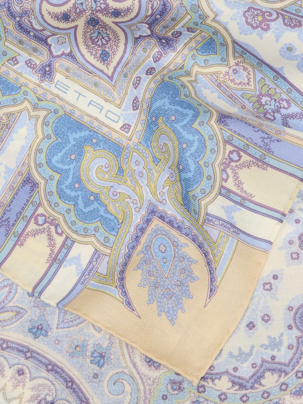 ETRO Zijden sjaal met paisley-print Beige