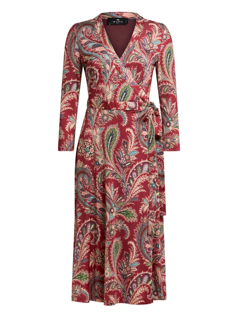 ETRO Wikkeljurk met paisley-print Rood