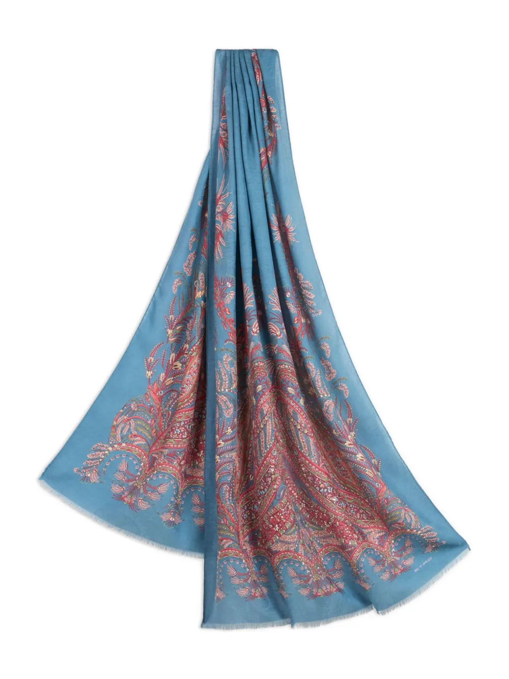 ETRO Sjaal met paisley-print Blauw