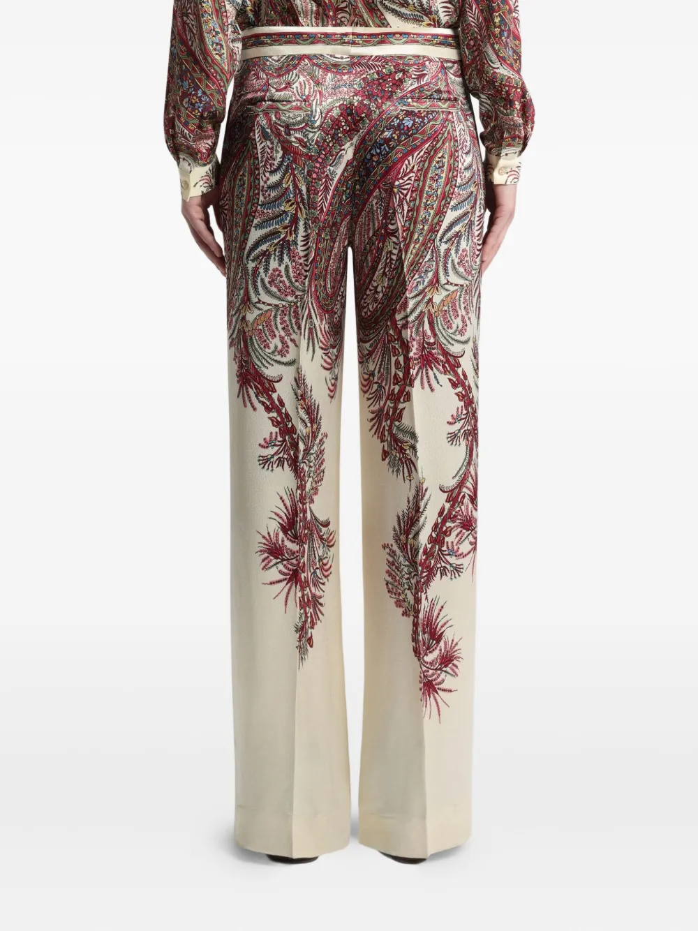 ETRO Broek met paisley-print Rood