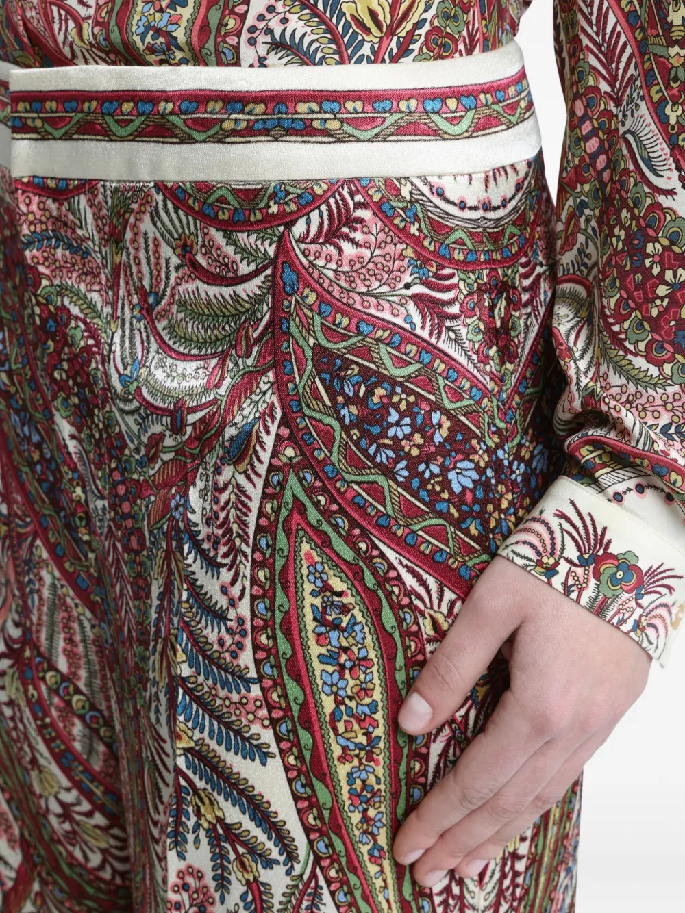 ETRO Broek met paisley-print Rood