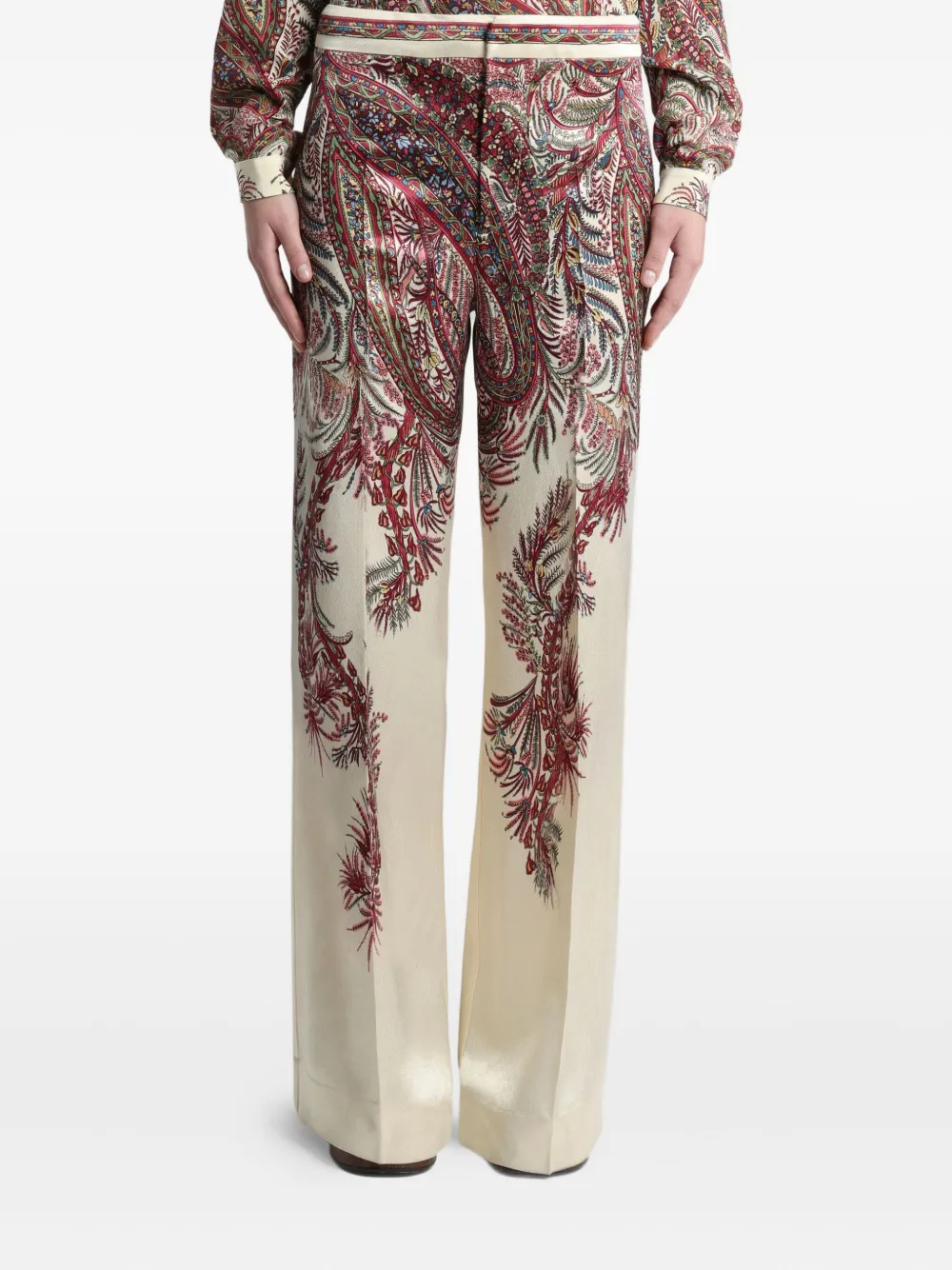 ETRO Broek met paisley-print Rood