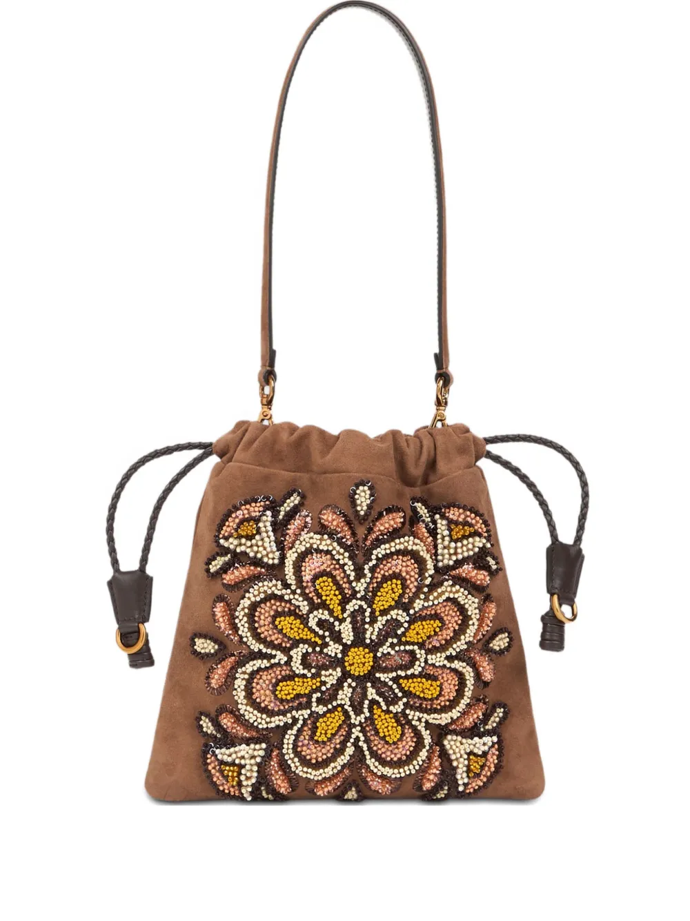 ETRO small beaded-embellished bucket bag | Brown | Image 1
