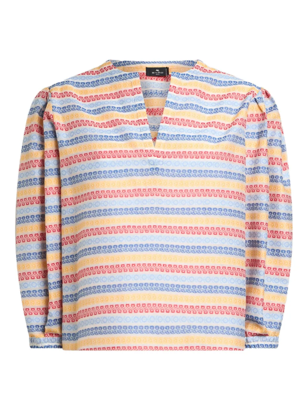 ETRO Gestreepte blouse met jacquard S9883