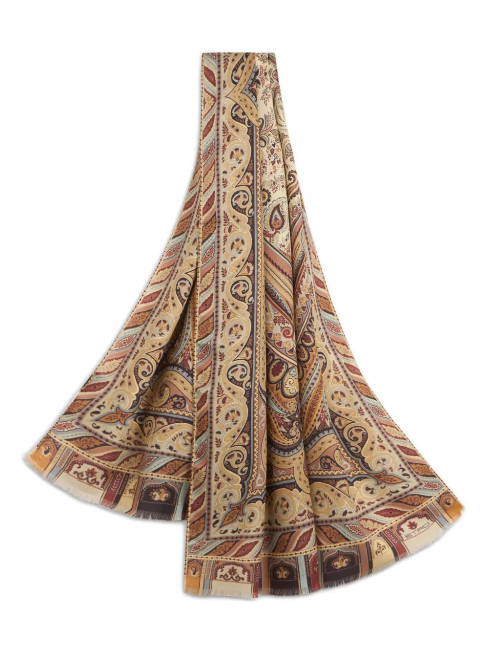 ETRO Sjaal met paisley-print Bruin