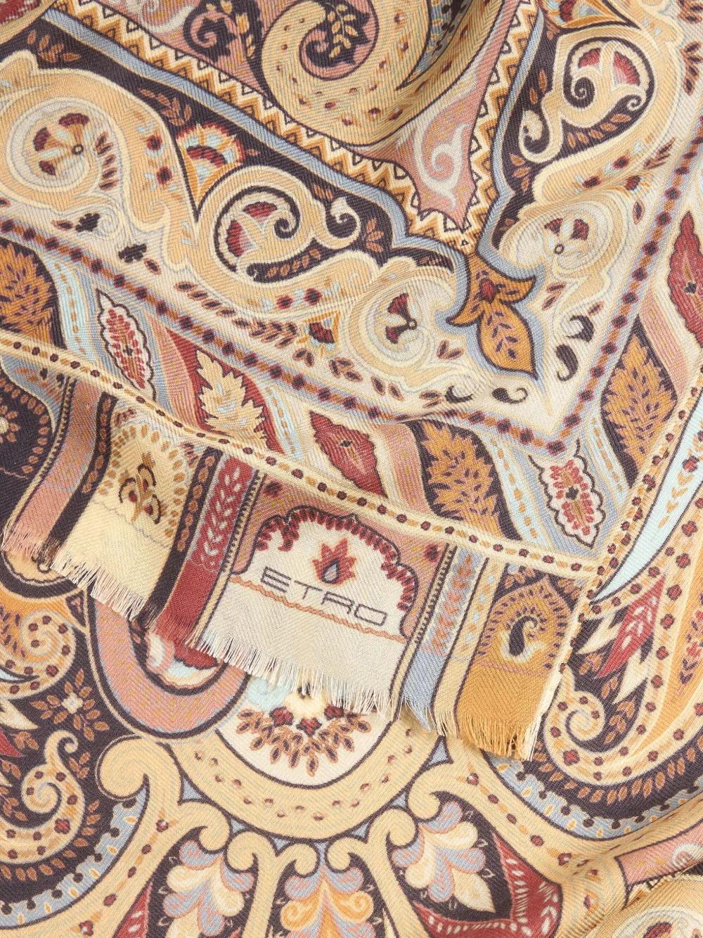 ETRO Sjaal met paisley-print Bruin