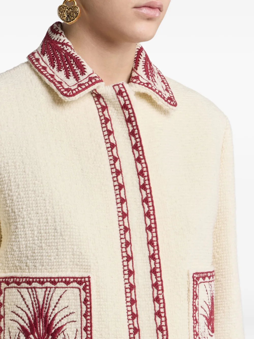 ETRO Tweed jack met bouclé-effect Wit