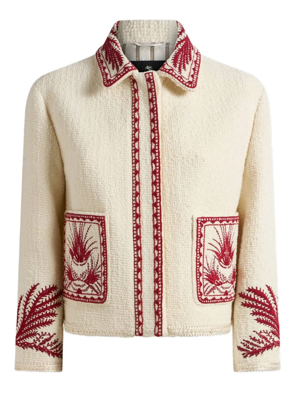 ETRO Tweed jack met bouclé-effect Wit