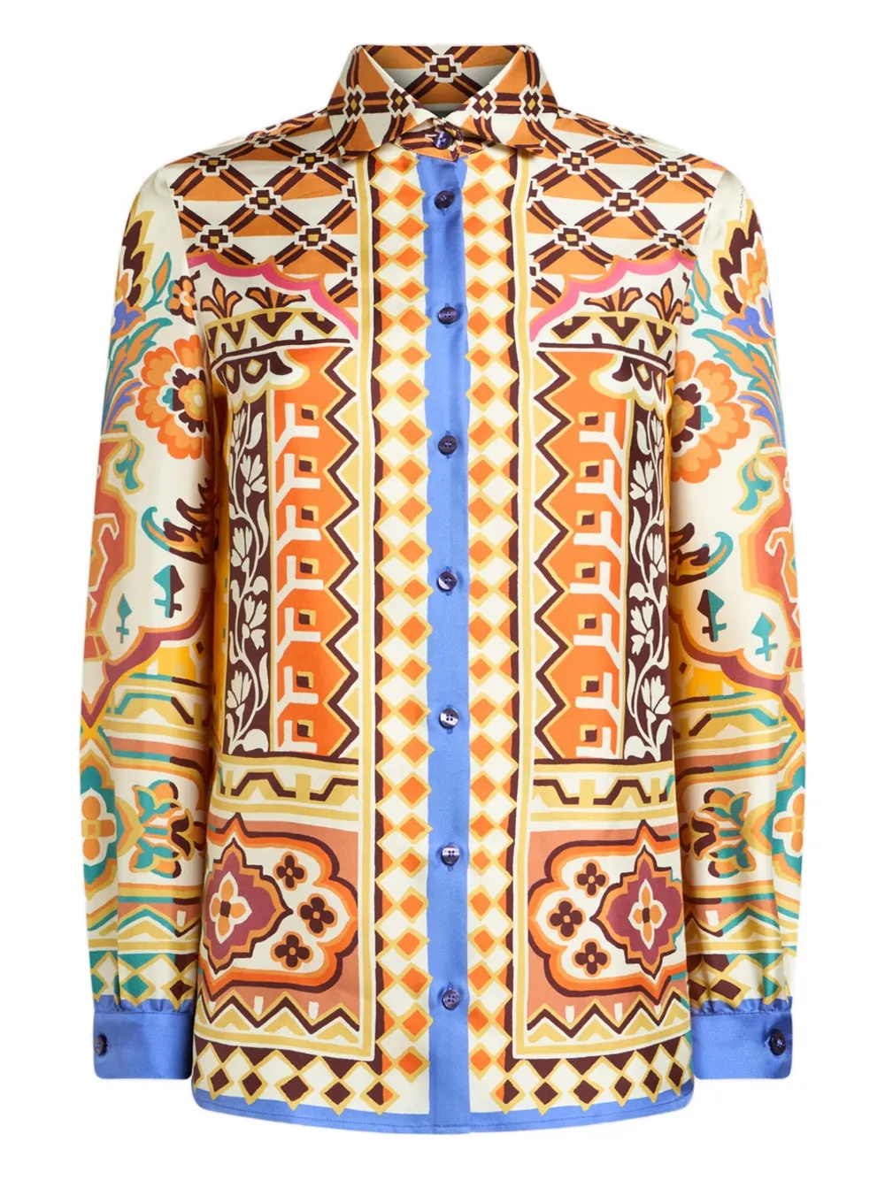 ETRO Blouse met print Geel