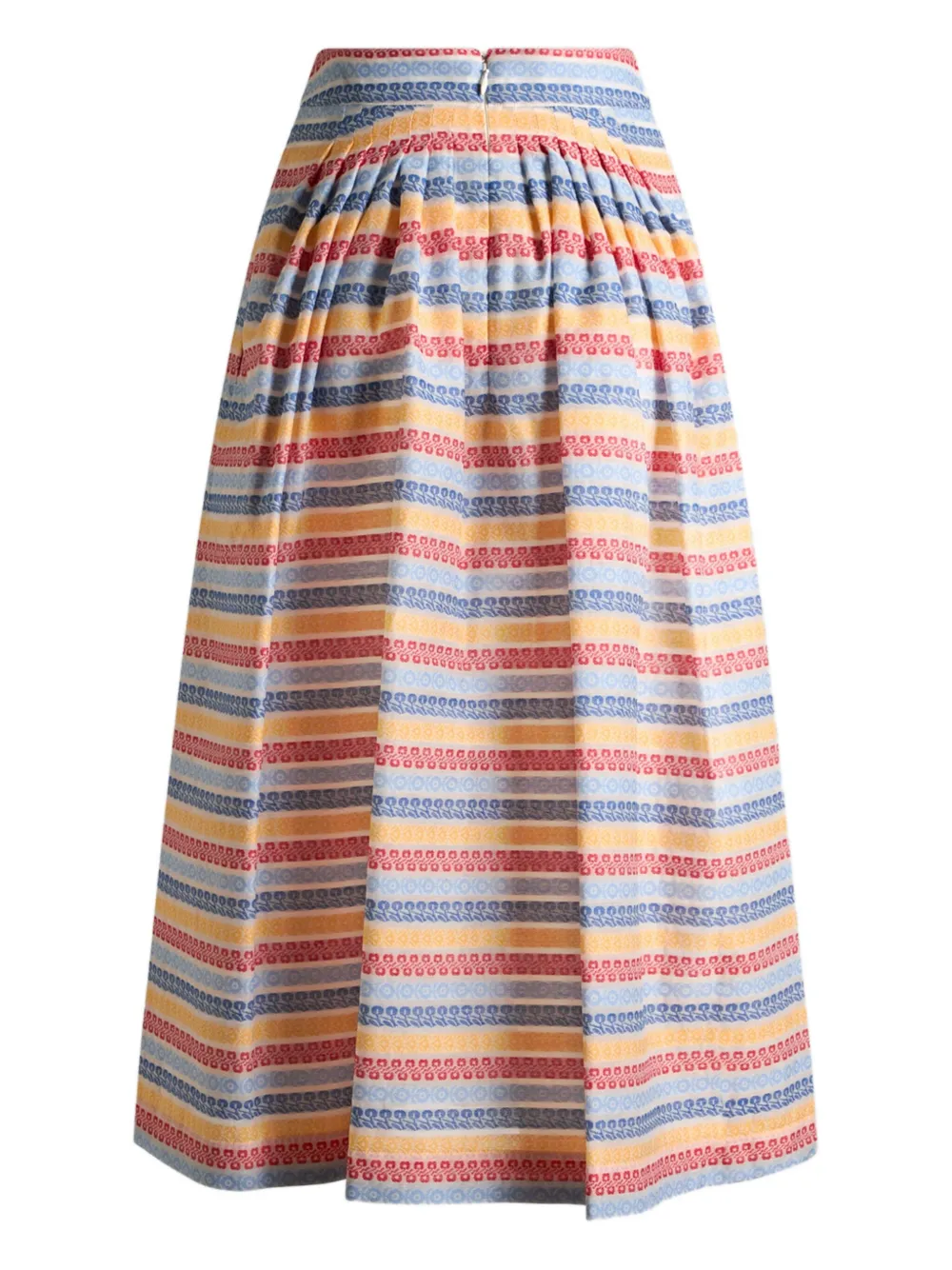 Etro Jacquard Pleated Midi Skirt In Multi