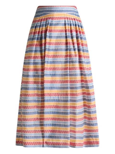 ETRO jacquard pleated midi skirt