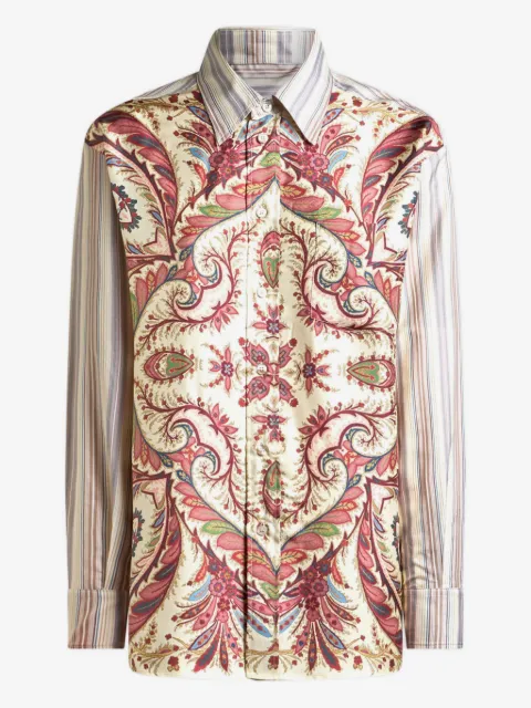 ETRO camisa con estampado de cachemira